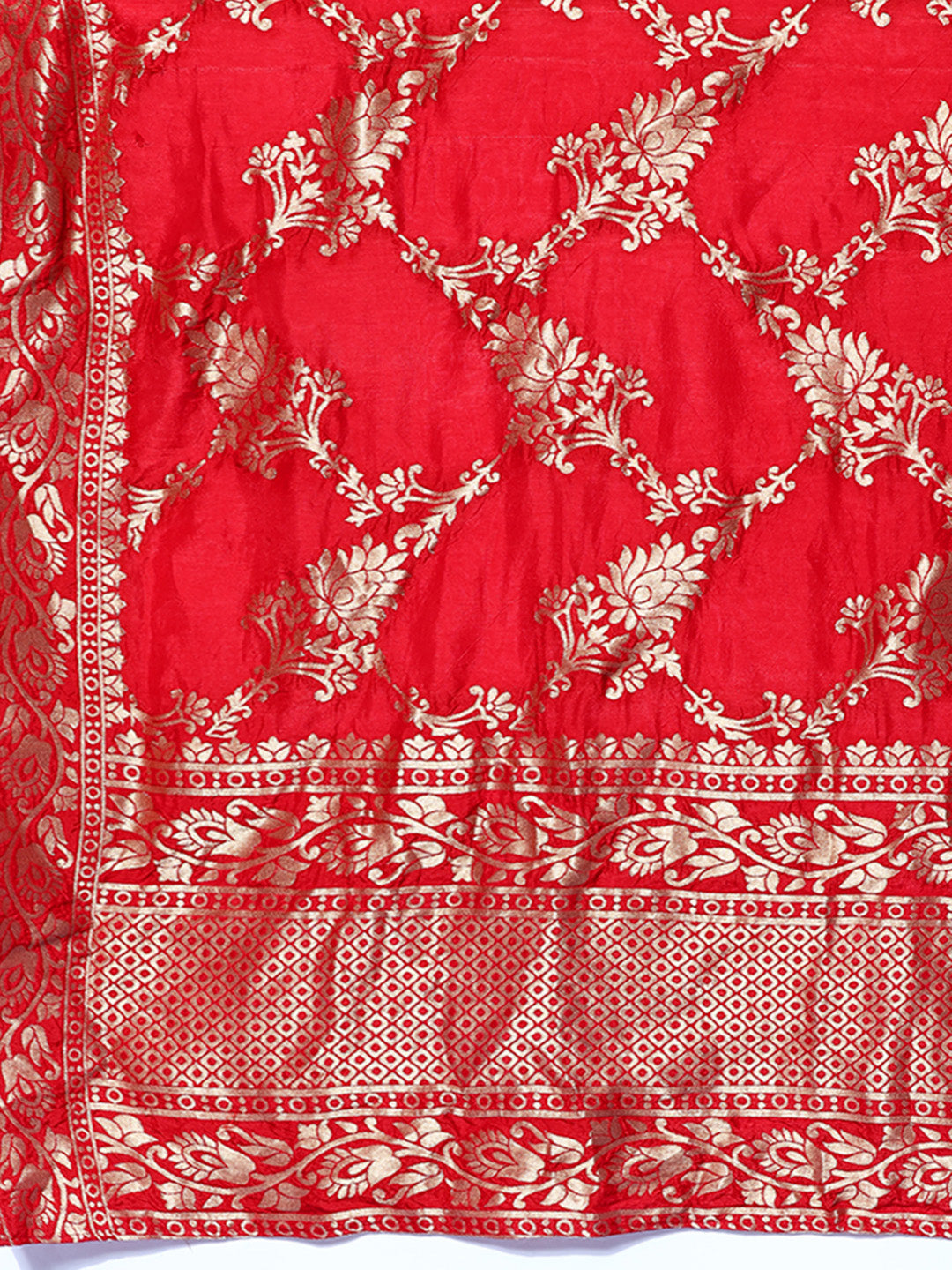 Rang Gali Red Dola Banarasi Silk Dupatta