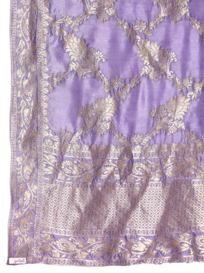 Rang Gali Lavender Dola Banarasi Silk Dupatta