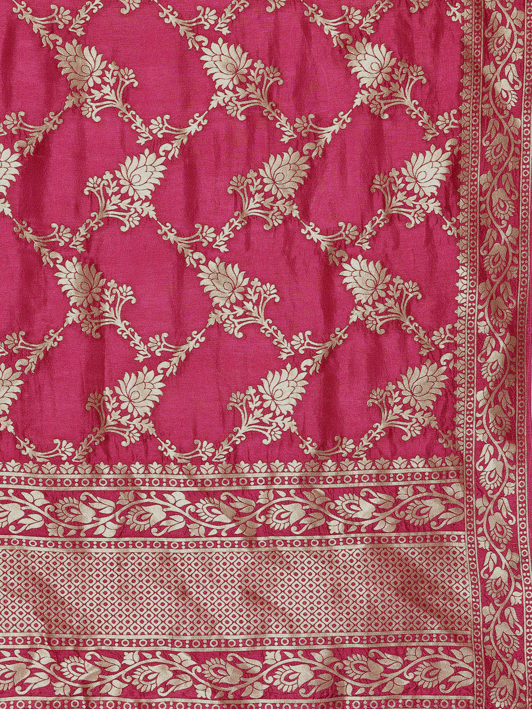 Rang Gali Burgundy Dola Banarasi Silk Dupatta