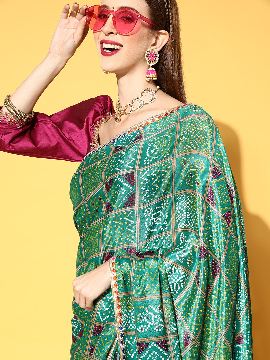 Rang Gali Green Draped Ready To Wear Saree