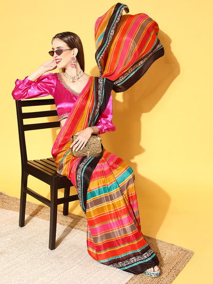 Rang Gali Multi Color Draped Ready To Wear Saree