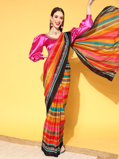 Rang Gali Multi Color Draped Ready To Wear Saree