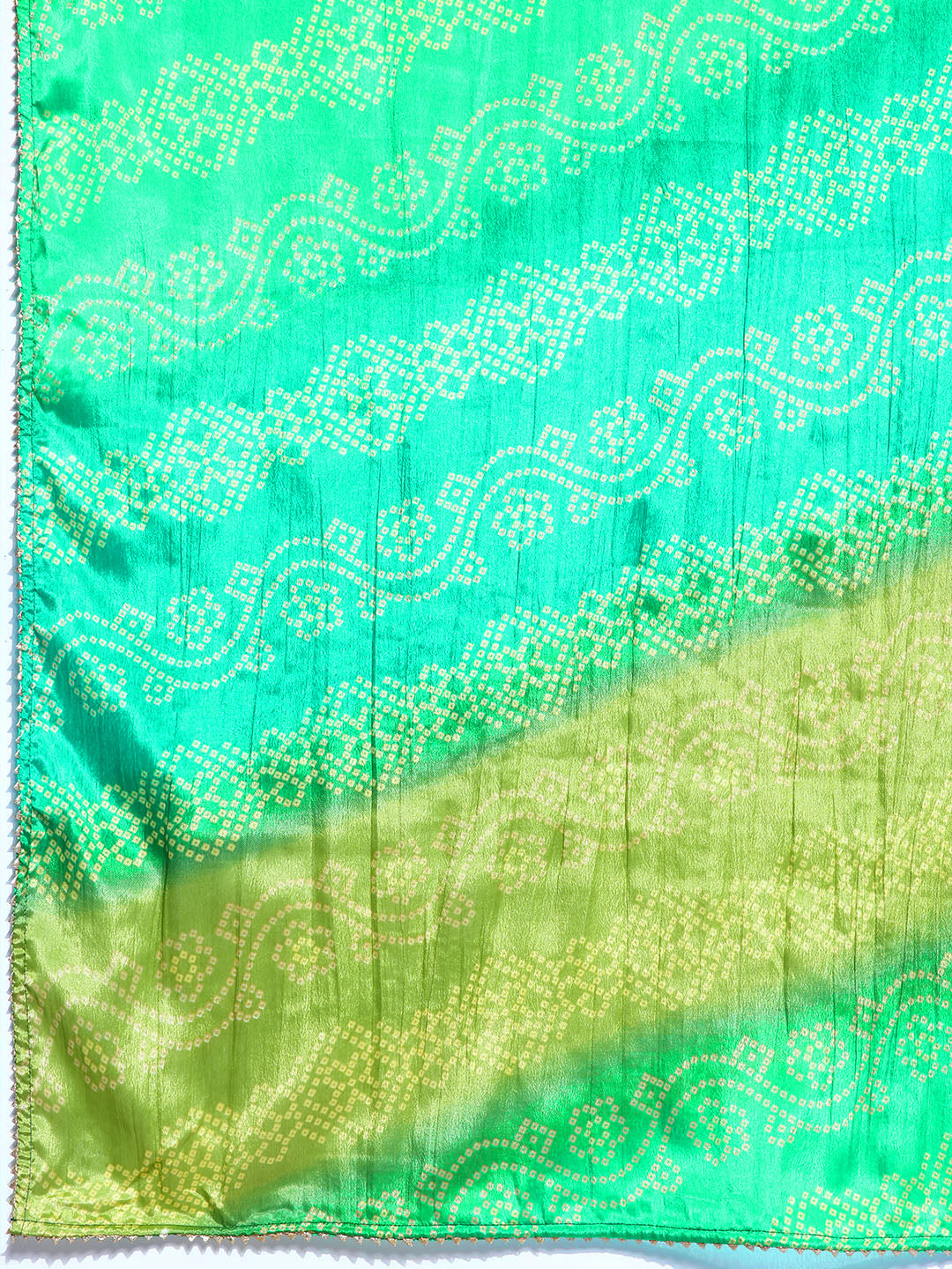 Rang Gali Green Bandhej Silk Dupatta