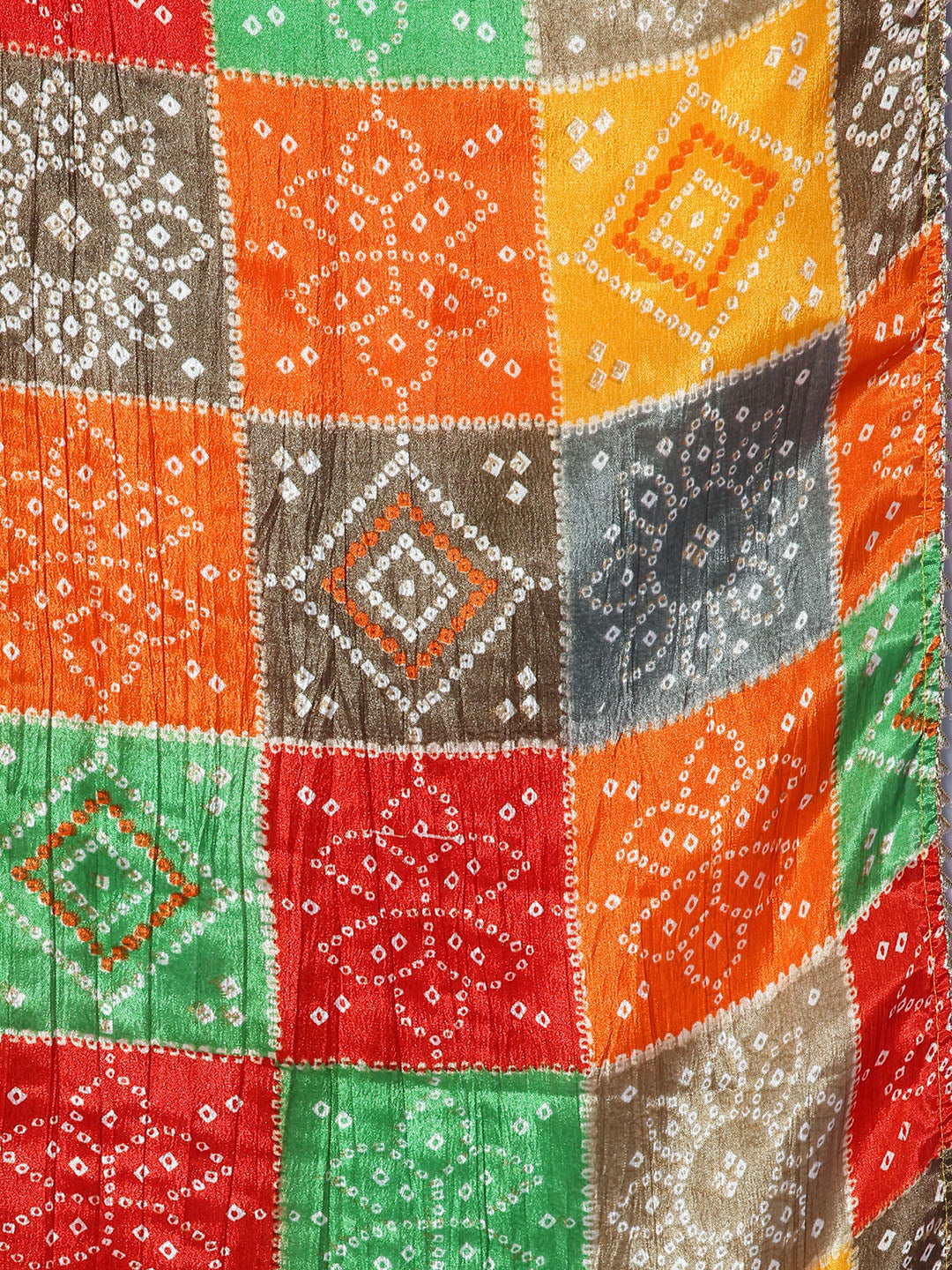 Rang Gali Red Bandhej Silk Dupatta