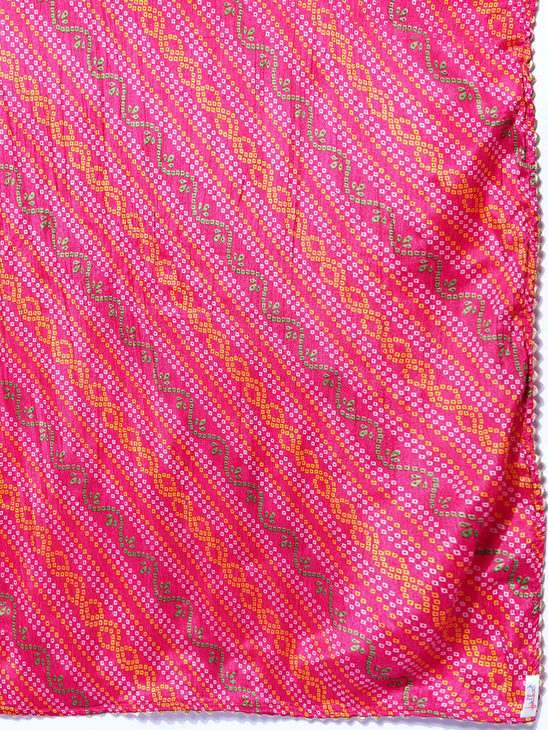 Rang Gali Dark Magenta Bandhej Silk Dupatta