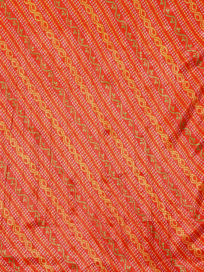 Rang Gali Dark Orange Bandhej Silk Dupatta