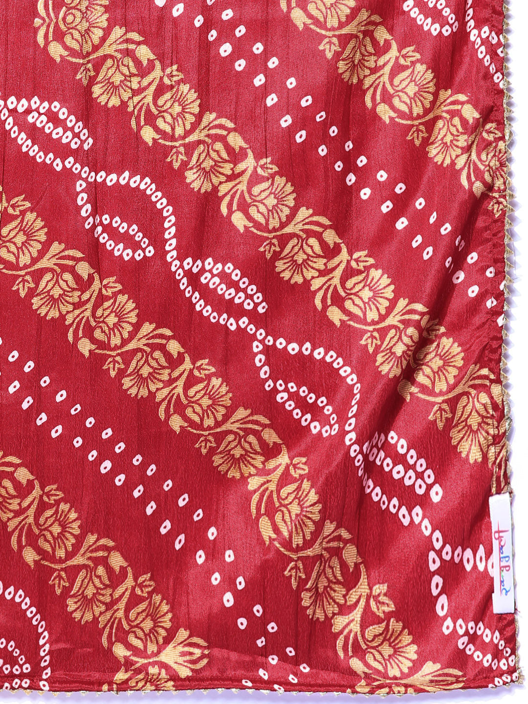 Rang Gali Maroon Bandhej Silk Dupatta