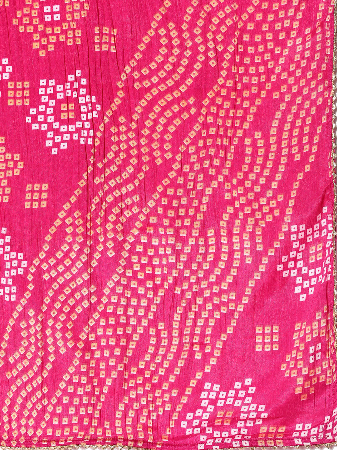 Rang Gali Magenta Bandhej Silk Dupatta