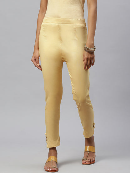 Rang Gali Regular Beige Cigarettes Pants