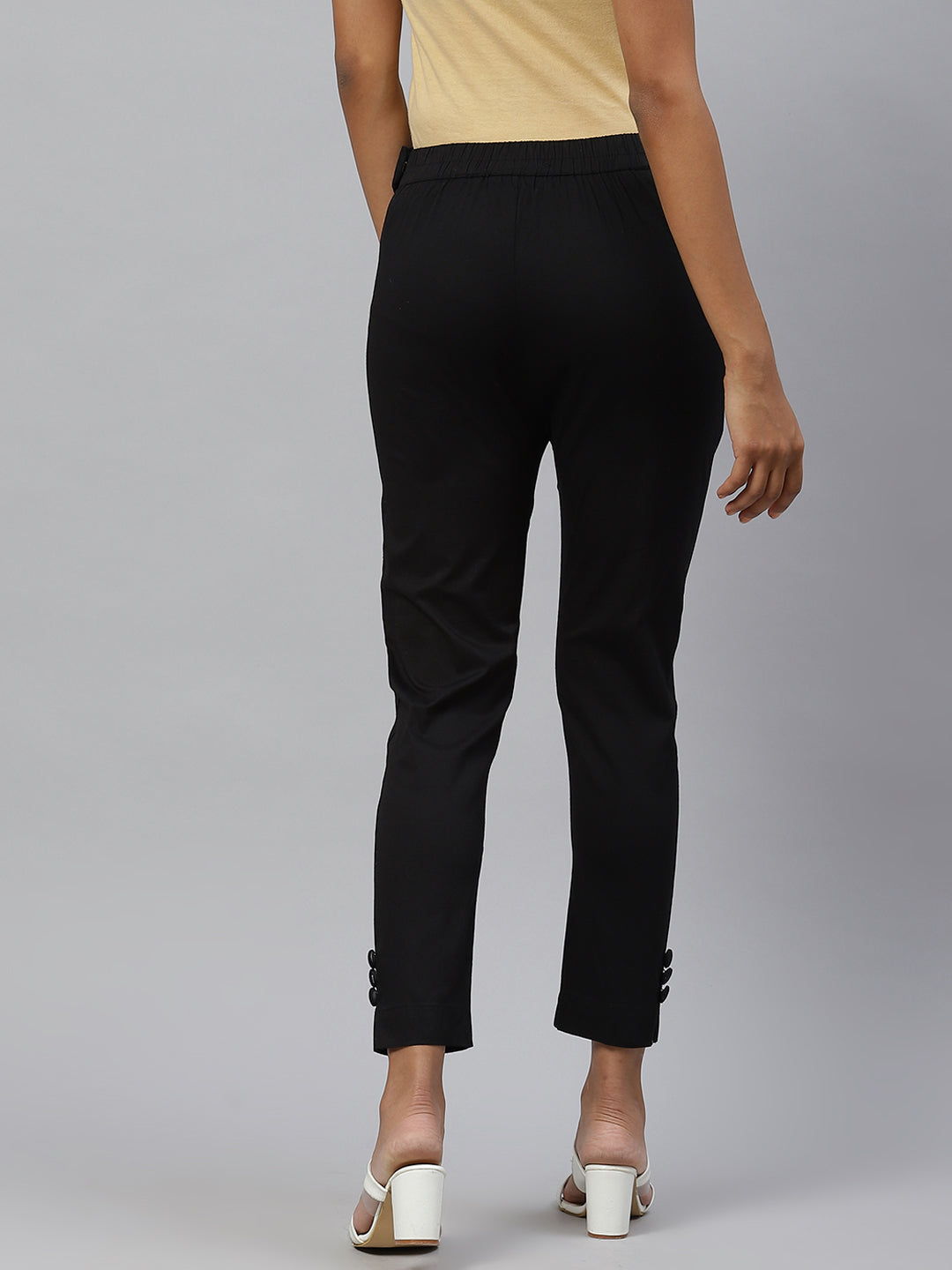 Rang Gali Regular Black Cigarettes Pants