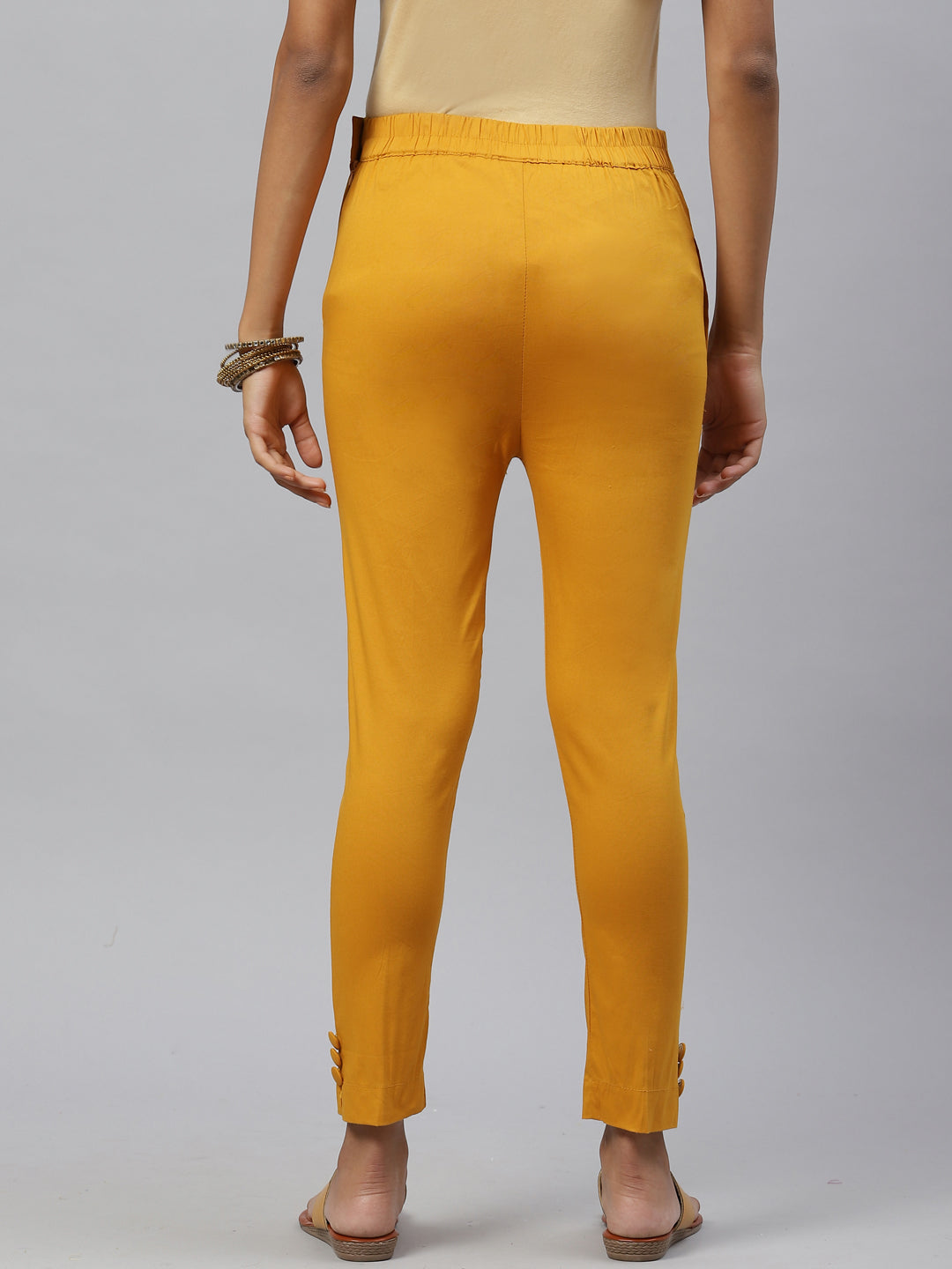 Rang Gali Regular Mustard Cigarettes Pants