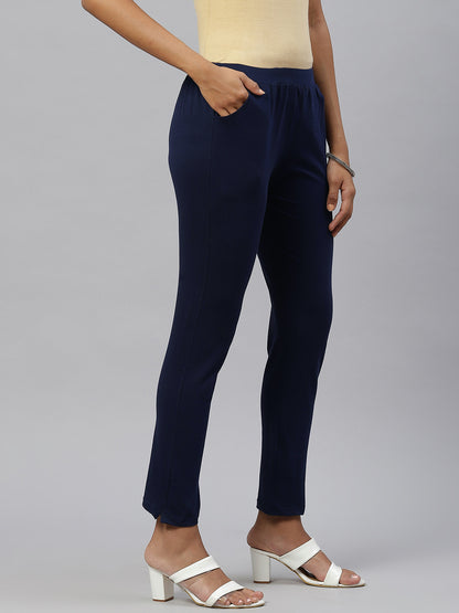 Rang Gali Regular Navy Blue Cigarettes Trousers