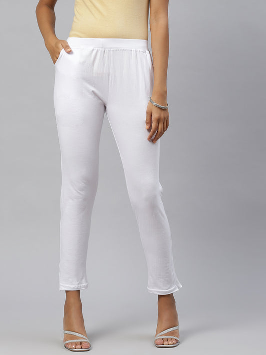 Rang Gali Regular White Cigarettes Trousers